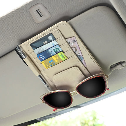Car Sun Visor Organizer Multi-Pocket Business Card Storage Management