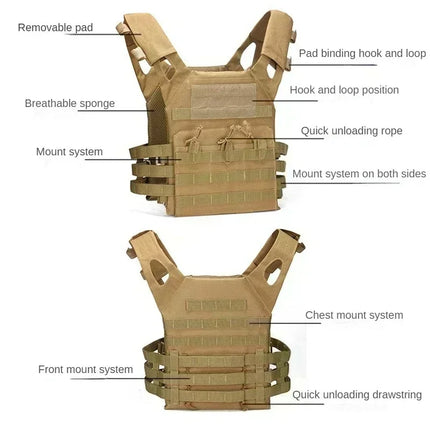 Nylon Tactical Vest Body Armor Hunting Carrier Airsoft Accessories
