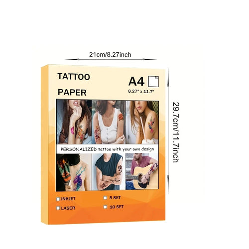 A4 Art Tattoos Paper DIY Waterproof Temporary Tattoo Skin Paper With