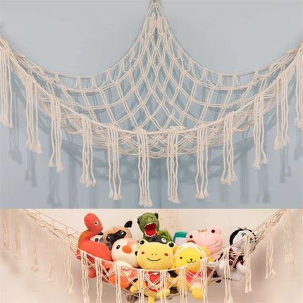 1PCS Hand-woven Rope Corner Storage Triangle Toy Net Bedroom Corner