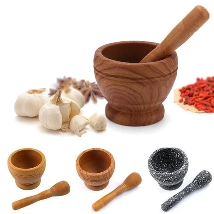 Kitchen Small Cooking Tools Resin Mortar Pestle Set Garlic Herb Spice