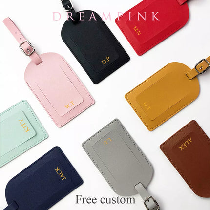 Personalize Initials Luggage Tag Custom Letters Men Women Suitcase