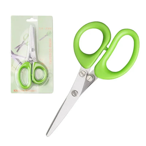 Muti-Layers Kitchen Scissors Stainless Steel Vegetable Cutter Scallion