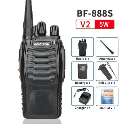 5W Baofeng BF-888S Walkie Talkie USB Plug Dual Band Portable Two Way