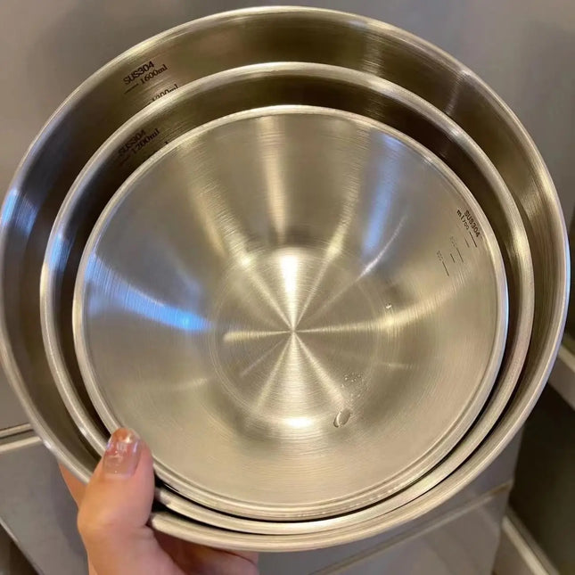 1-3 Stainless Steel Bowl Set with Scale for Cooking Baking Food