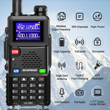 Baofeng UV 5RH 10W Air Band Walkie Talkie Long Range Wirless Copy