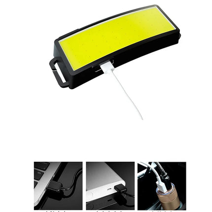 1 Pc Strong Light High Brightness Cob Headlight Usb Charging Head