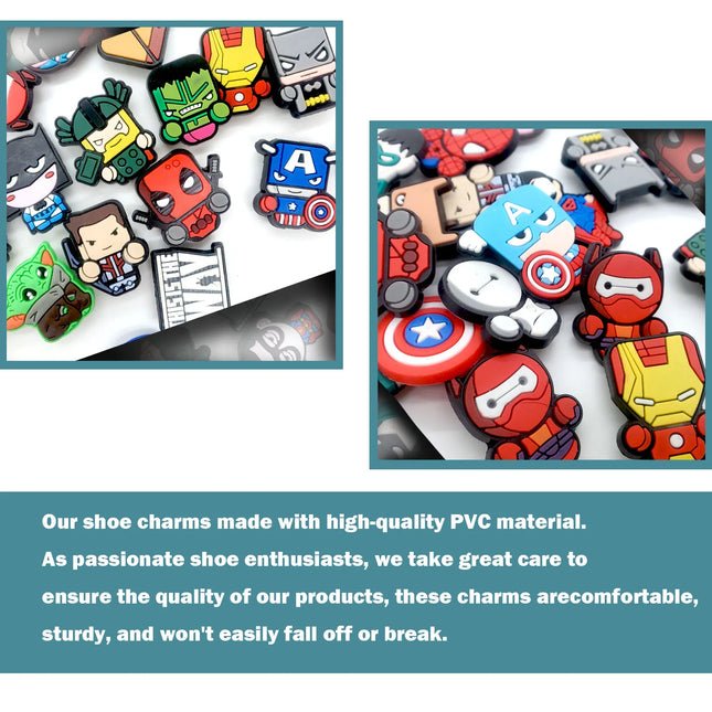 Random 10/20/30Pcs Hot Toys Series Shoe Charms For Clogs,PVC Shoe DIY