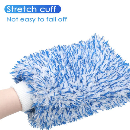 Plush Car Wash Mitt Microfiber Thick Car Cleaning Mitts Auto Wash