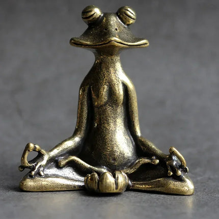 Retro Copperware Incense Socket Zen Frog Ornaments Solid Pure Copper