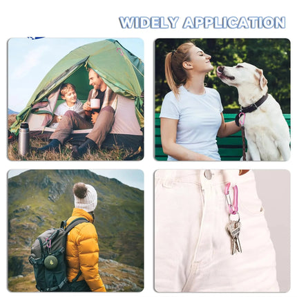 6pcs Carabiner Clip Aluminum Alloy Keychain Lock Buckle Snap D-Ring