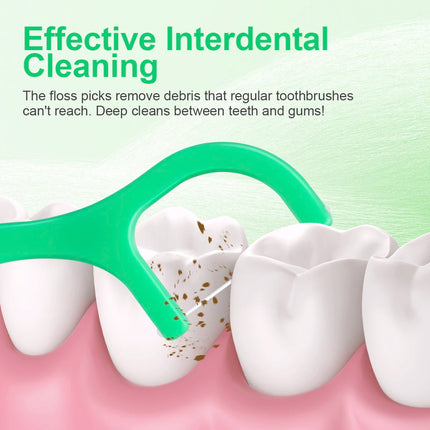 Clearance_600pcs Mint Dental Floss Sticks - Portable ultra-Fine Bagged