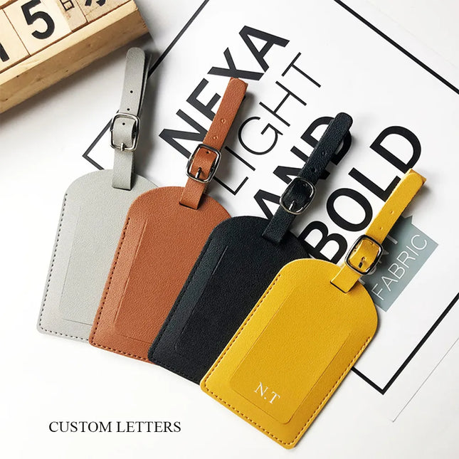 Personalize Initials Luggage Tag Custom Letters Men Women Suitcase