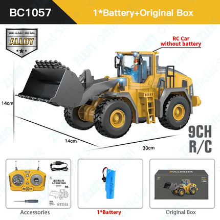 ZWN 2.4G Remote Control Excavator Dump Truck RC Model Car Toy