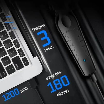 Kemei Men's Cordless Hair Clipper USB Rechargeable Electric Hair