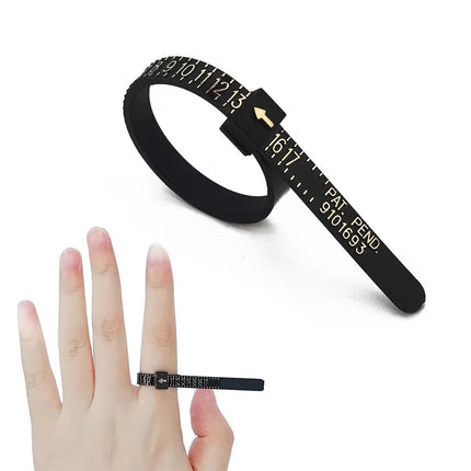 1-17 US Size Ring Sizer Measuring Set Reusable Finger Size Gauge
