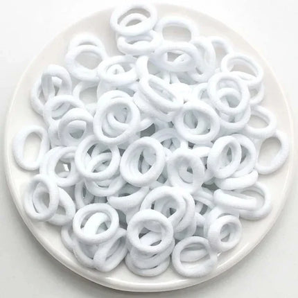 200PCS Women Girls Colorful Nylon Elastic Hair Bands Ponytail Hold