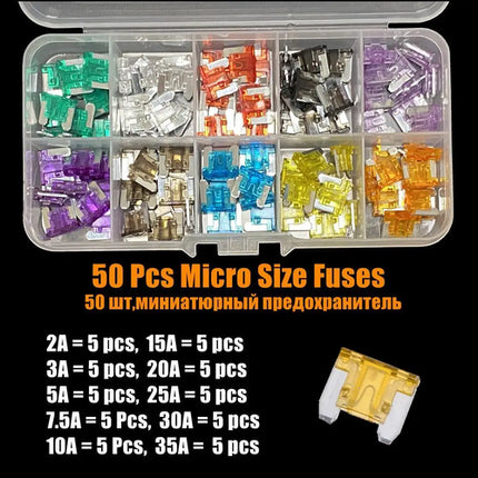 Medium Mini Auto Car Fuses 2A/3A/5A/7.5A/10A/15A/20A/25A/30A/35A Amp