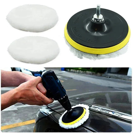 5PCS 3/4/5/inch Polishing Kit Polishing Pad Car Waxing Sponge Disk