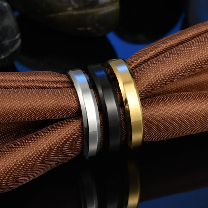 Engraving Letter Name Rings for Women Stainless Steel Jewelry