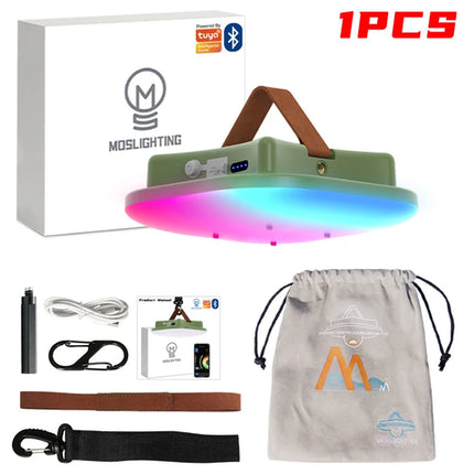 MOSLIGHTING 80W Camping Lantern Portable Flashlights Rechargeable