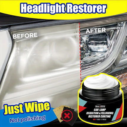 Car Headlight Restoration Polishing Kit - Scratch Remover & Oxidation