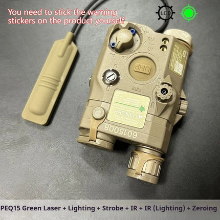 Tactical Airsoft PEQ-15 PEQ15 LA5C Red Dot Green Blue IR Fill Light
