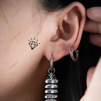 Waterproof Temporary Tattoo Sticker English Letter Star Moon Anchor