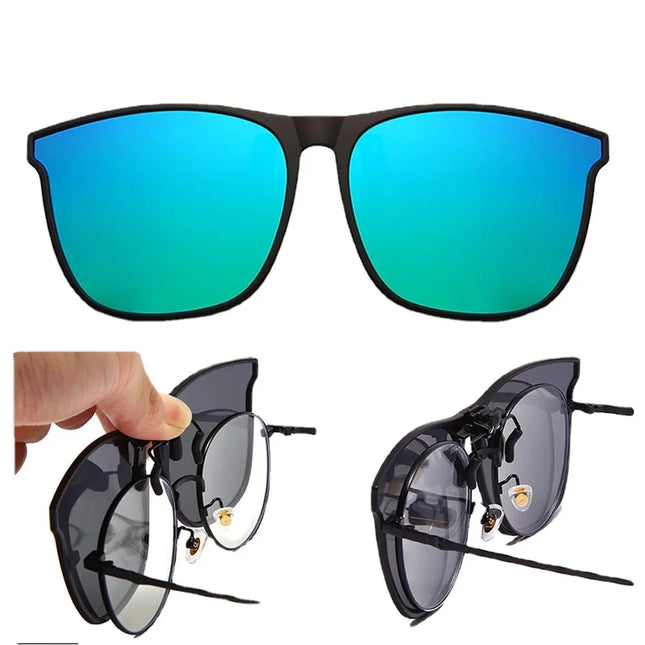 Polarized Clip on Sunglasses Men Car Driver Goggles Night Vision