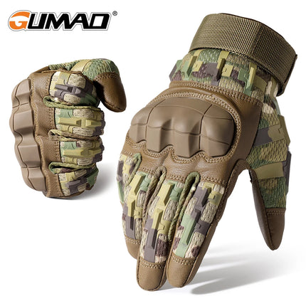 Touch Screen Cycling Gloves PU Leather Tactical Airsoft Hunting