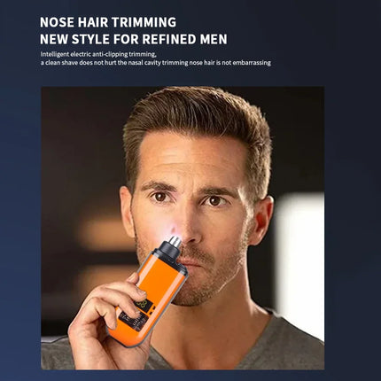 Mini Electric Nose Hair Clipper Rechargeable Multi-kinetic Shaving