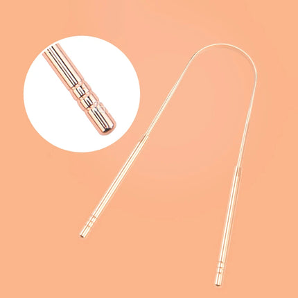 Stainless Steel Tongue Scraper Cleaner Fresh Breath Cleaning Coated
