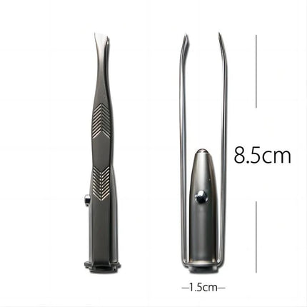 1pc Portable Stainless Steel Smart Design Eyebrow Hair Remove Tweezer