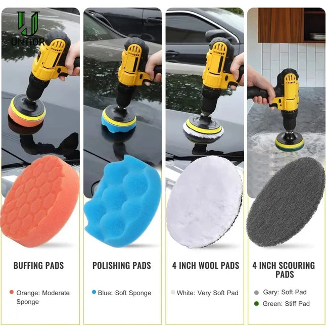 Electric Drill Brush Accessories A Set Of Electric Car Wash Brush Car