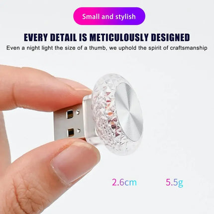1 Pc RGB Car USB Ambient Light Mini LED Decorative Atmosphere Lamps