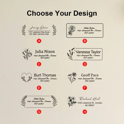 Custom Laser Address Stamp Set - Personalized Wedding & Office Gifts,