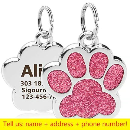 Personalized Dog Cat CustomTags Engraved Puppy Pet ID Name Collar  Tag