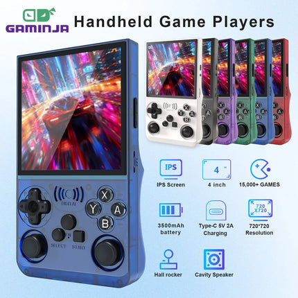 GAMINJA ANS13 Retro Handheld Video Game Console 15000+ Games Built-in