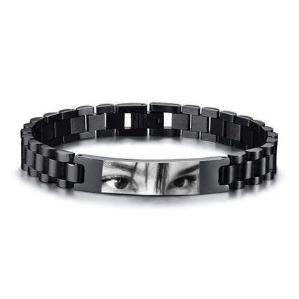 Personalized Engrave ID Bracelet for Men Wristband Stainless Steel