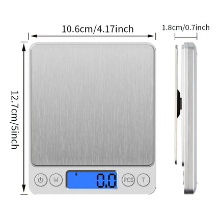 500g/0.01g Jewelry Portable Scale 3kg/0.1g Digital Display Scale