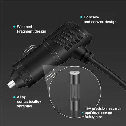 120W Car Charger Cigarette Lighter Adapter Dual USB PD Car Charger