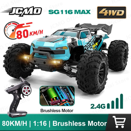 SG116MAX 80KM/H High Speed RC Car Brushless 4WD Off-Road Drift Remote