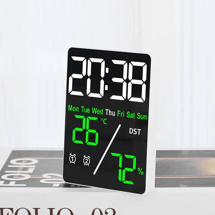 Multifunctional Large Screen Digital Alarm Clock Humidity Display