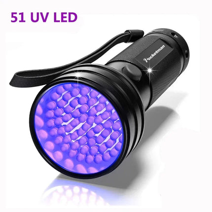 12/21/51 LED Protable UV Flashlight Black Light Ultraviolet Torch