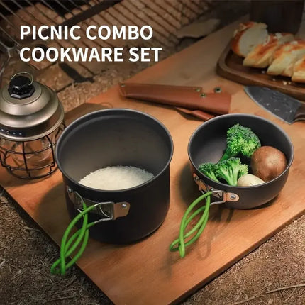Ultralight Camping Cooking Utensils Outdoor Tableware Pot Set Hiking