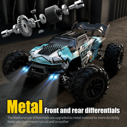 ZWN 1:16 70KM/H 4WD RC Car With LED Headlight Remote Control Cars High