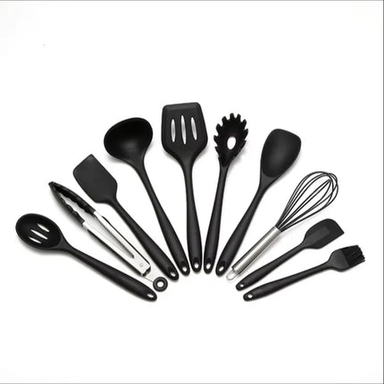 10 PCS Silicone Cookware Set Kitchen Cooking Tools Baking Tools