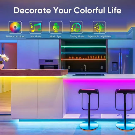 5M-30M 5V TV backlight Led strip light RGB with 44-key remote control