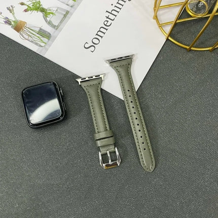 Leather Slim Strap for Apple Watch Band 44mm 40mm 41mm 45mm 38mm 42mm