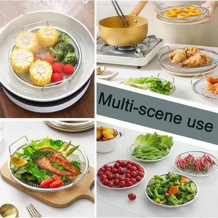 Kitchen Oil Filter Tray Stainless Steel Air Fryer Mesh Pan Draining